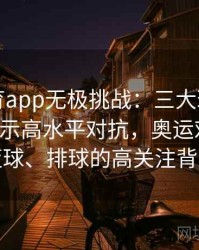 安博体育app无极挑战：三大球项目向世界展示高水平对抗，奥运对足球、篮球、排球的高关注背后