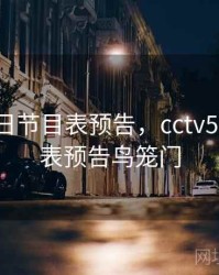 cctv5今日节目表预告，cctv5今日节目表预告鸟笼门