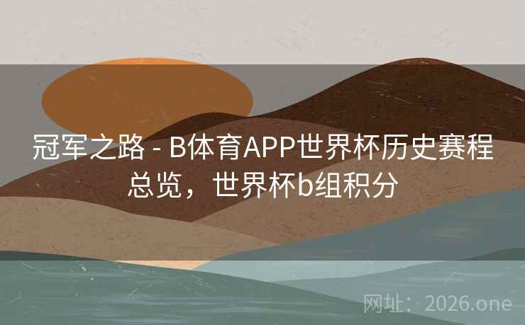 冠军之路 - B体育APP世界杯历史赛程总览，世界杯b组积分