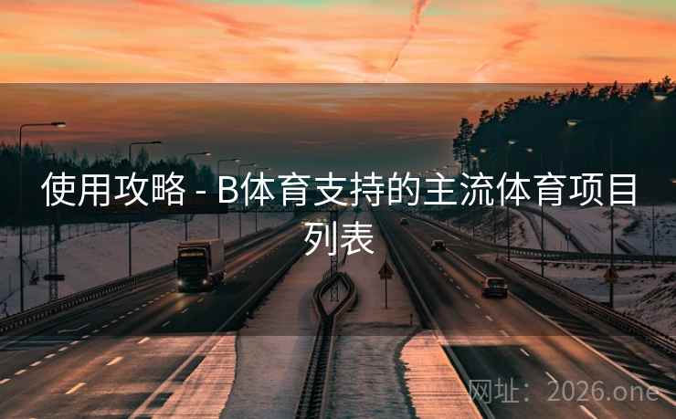使用攻略 - B体育支持的主流体育项目列表