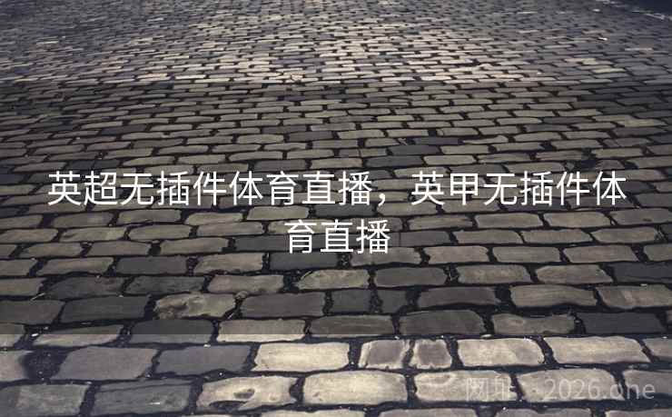 英超无插件体育直播，英甲无插件体育直播