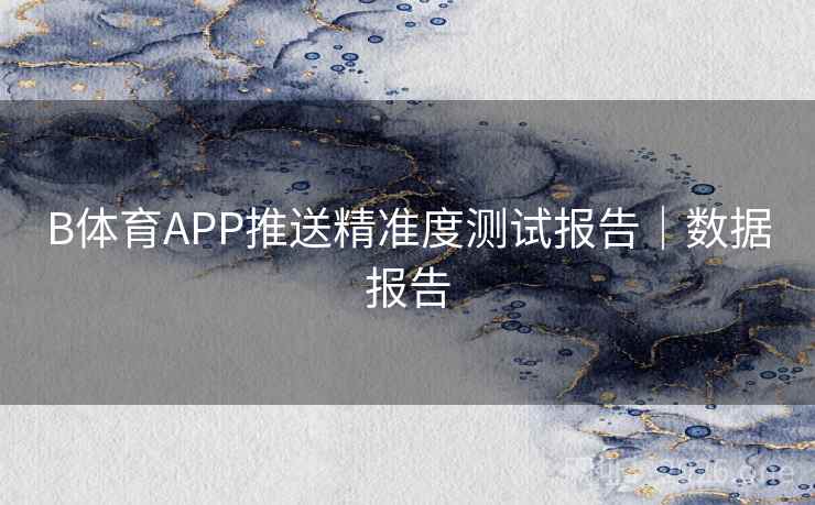 B体育APP推送精准度测试报告｜数据报告